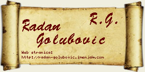 Radan Golubović vizit kartica